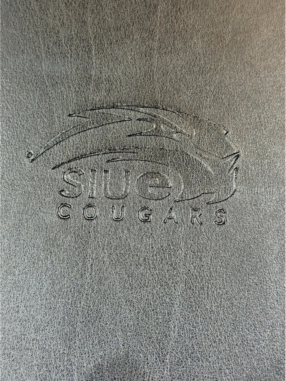 SIUE Cougars Black Faux Leather Portfolio Folder